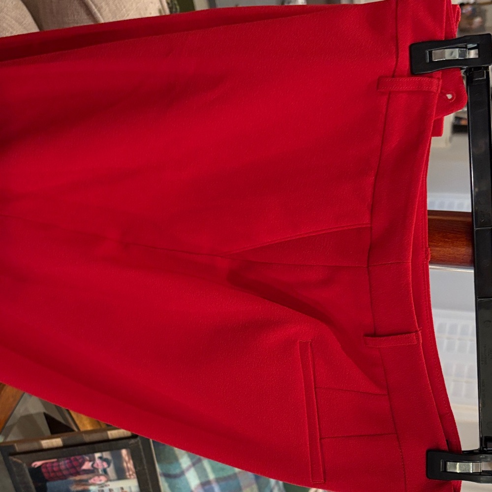 Tahari ASL Vibrant Red Trousers - Picture 2 of 9